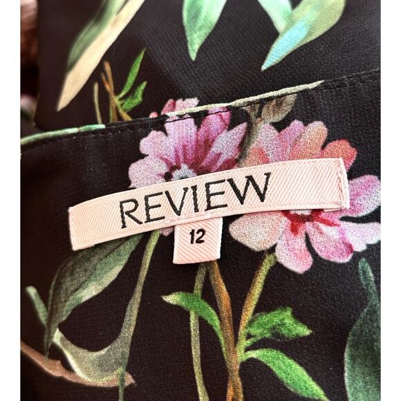 Review Australia Wild Flippy Mini Skirt Sz 12 A Line Chiffon Over Sateen Lining - Picture 4 of 4